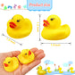 LOUHUA Rubber Duck Bath Toys 50PCS, Mini Size, Yellow Rubber, Ideal for Kids' Activities, Baby Showers, Birthday Parties, Pool Fun