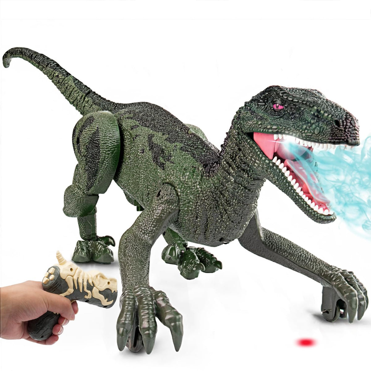 RDGDFONG Remote Control Dinosaur, Dinosaur Toys for Kids 35, 57, 2.4GHZ, Walking,Rechargeable, 3D Eyes, 3 Sound Effects, Demo 