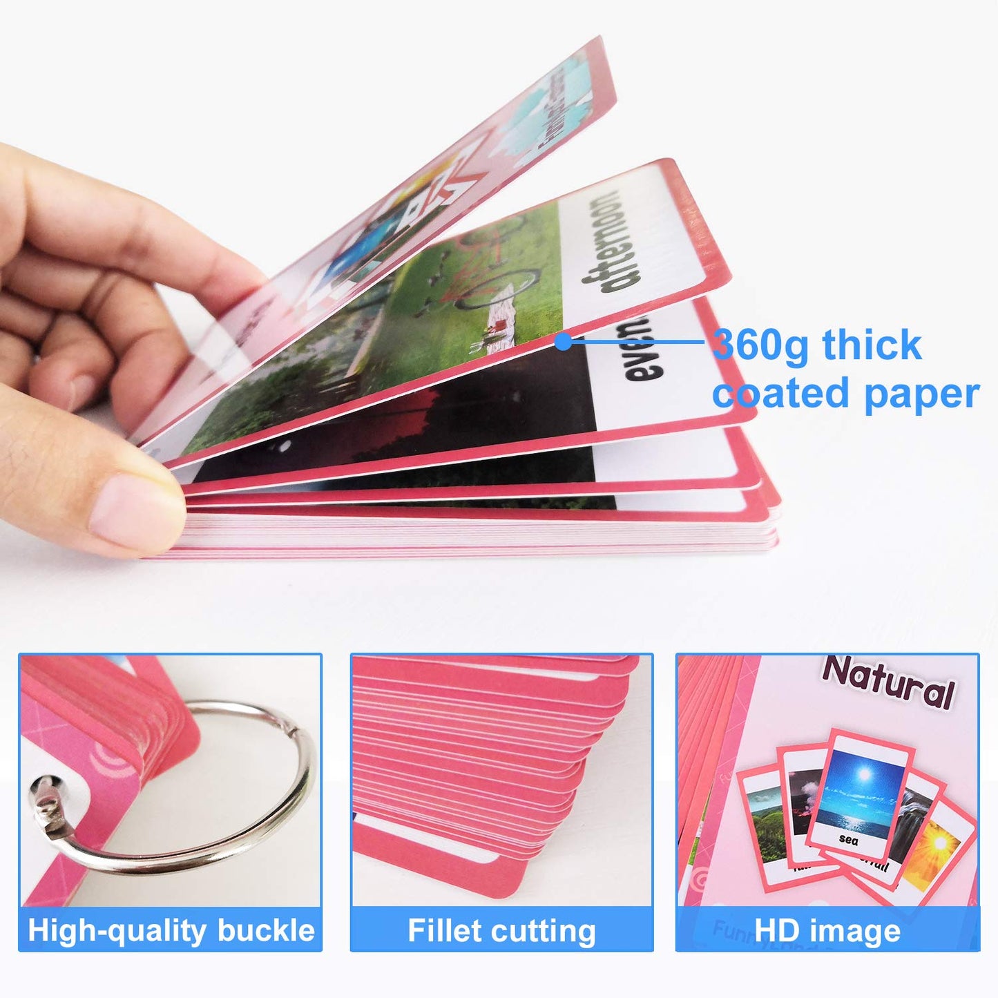 23Pcs/Set Natural Kids Gifts English Flash Cards Pocket Card Educational Learning Baby Toys For Children Lachilly