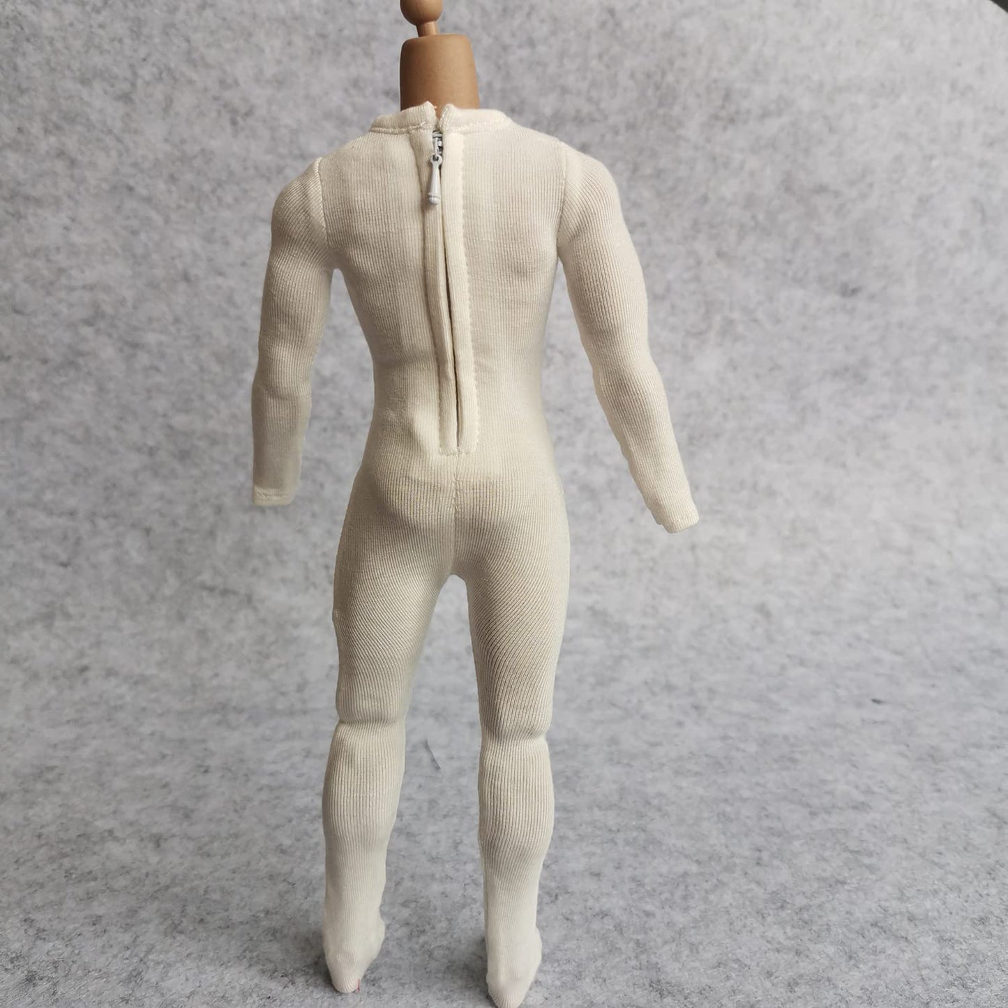 SSbeauty M 1/6 Scale Male Figure Clothes Long Sleeved Bodysuit Undercoat Jumpsuit Cloth for 12'' Action Figure Doll Clothes (Whi