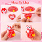 24 Pcs Rubber Ducks With Valentines Day Cards For Kids School Classroom, Valentines Theme Rubber Ducks In Bulk, Valentines Day G