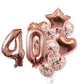 Pop The Party Nylon 40Th Number Balloon With 40 Digit Balloon For Including Star, Heart And Confetti Balloons (40 Year 14 Pcs Ba