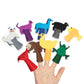 Felt Color Brown Bear Finger Puppets, 9pcs Feeling Sorting Red Bird, Yellow Duck, Green Frog, White Dog, Goldfish, Purple Cat, B
