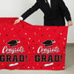 Graduation Party Decorations, Gongrats Grad Tablecover For Graduation Party Supplies, 3 Pcs Class Red Table Cloths, 54''X108''