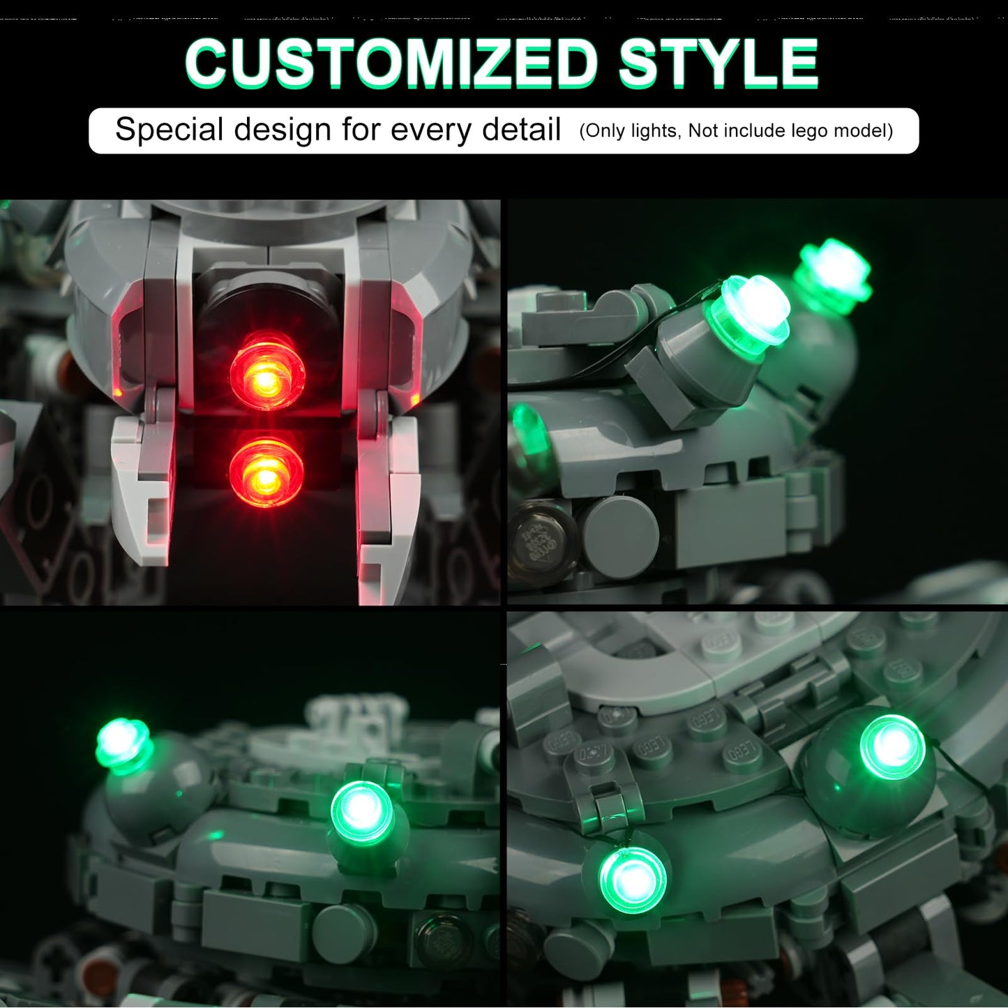 Dalded Led Lighting Kit For Lego Star Wars Spider Tank 75361, Led Light Compatible With Lego 75361 Building Block Models (Not In