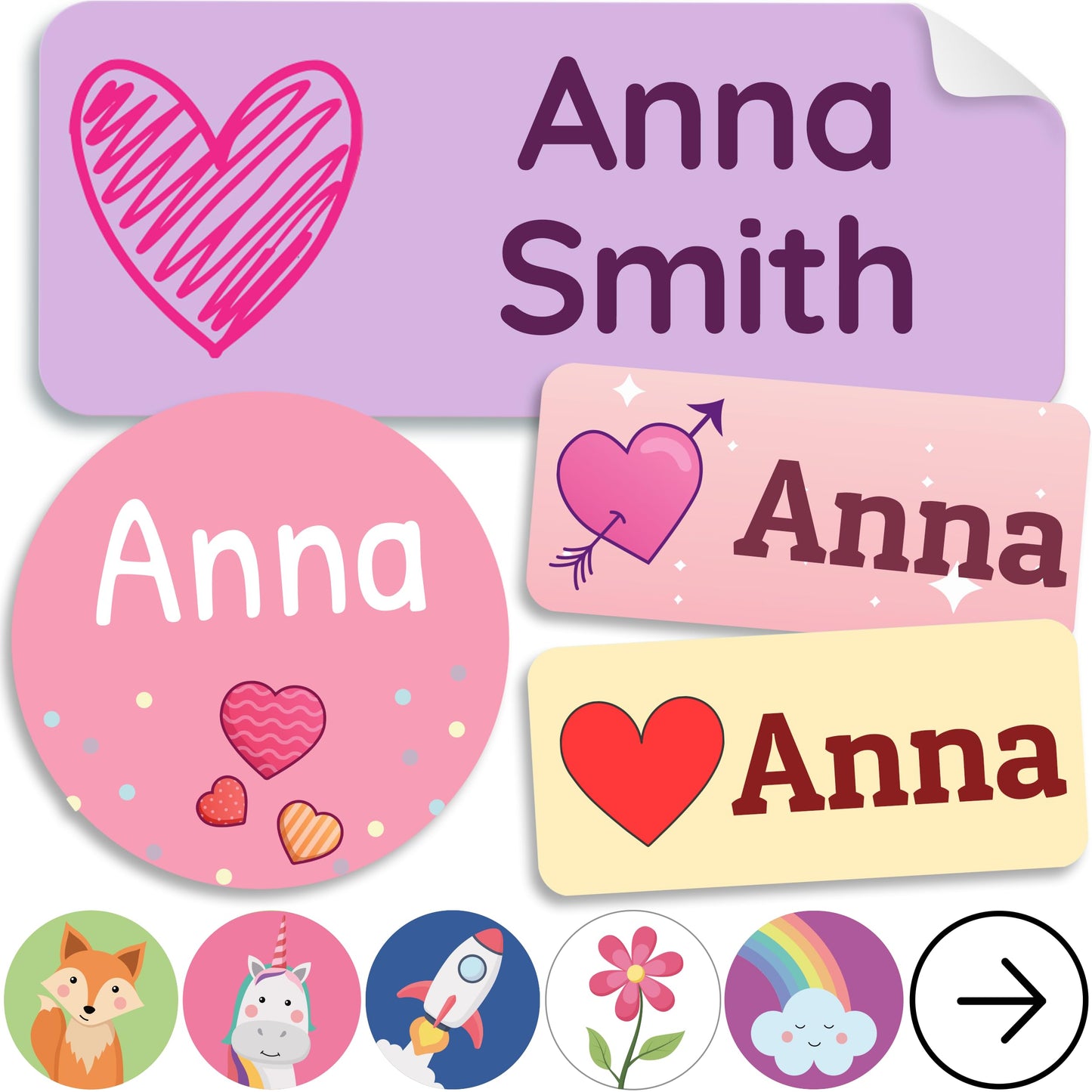 Personalized Daycare Name Labels for Kids [140pcs, Forever] - Waterproof Name Stickers for School, Baby Bottles & Clothing - Cus