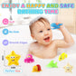 Color Changing No Hole Bath Toys For Kids Toddlers, Color Change Bath Toys For Kids Ages 4-8, Ocean Animal Toys With Drying Bag,
