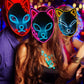 Ginkago 3PCS Cosplay Mask Anime Light Up Halloween Mask Photography Props Toy for Carnival Masquerade Party Costumes Decor (Batt