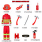 Watlie Firefighter Costume For Kids, Fireman Costume With Toy Accessories Set, Toddler Firefighter Costume For Boys And Girls, F