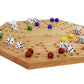 Solid Oak Double Sided Marbles Board Game Wooden 16 Inch By Cauff