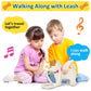 Marsjoy Musical Walking & Dancing Dog Toy With Leash - Interactive Plush Stuffed Animal For Boys & Girls