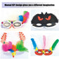 Tecmisse 100 Pack White Paper Eye Masks, Plain Masquerade Mask Blank Masks Decorate for Cos-Play, Halloween Party