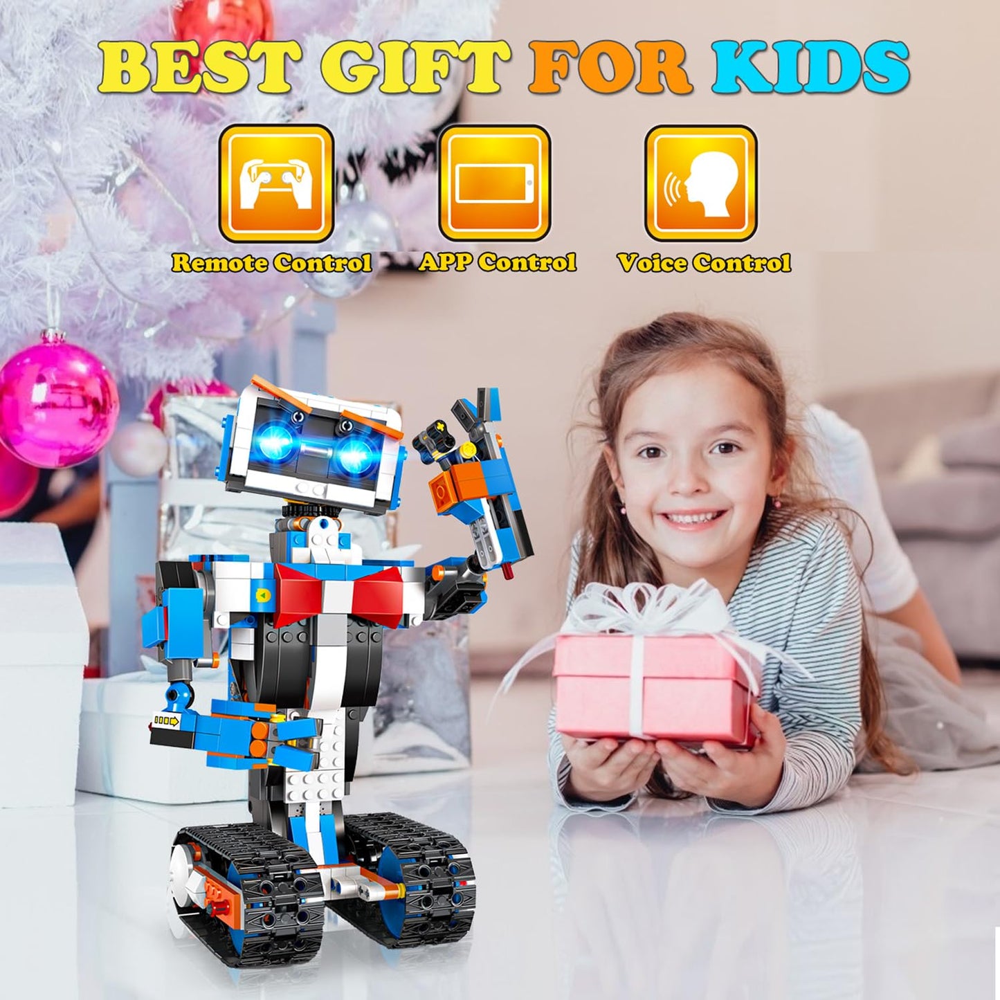 OKK Robot Building Toys for Boys, STEM Projects for Kids Ages 8-12, Remote & APP Controlled Engineering Learning Educational Cod