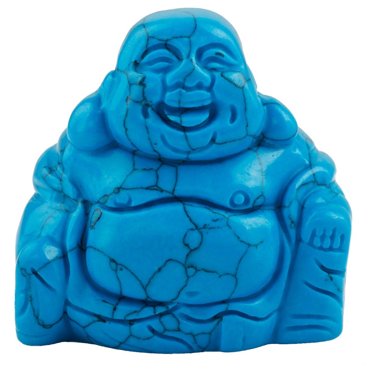 Rockcloud Healing Crystal Gemstone Carved Laughing Happy Buddha Feng Shui Figurines Wealth And Good Luck 1.5''
