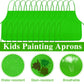 BOUBONI 12 Pieces Rose Red Kids Painting Aprons With 2 Roomy Pockets for Art, Painting Activity, Kitchen Crafts