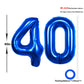 40 Inch Number 40 Balloon Blue Jumbo Giant Big Large Number 40 Foil Mylar Blue Balloons 40Th Birthday Party Anniversary Decorati