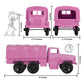 TimMee Plastic Army Men Trucks - Pink M34 Deuce and a Half Cargo Vehicles US Made
