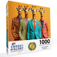 Cross & Glory - The Fab Four Giraffes - 1000 Piece Jigsaw Puzzle for mature-themeds | Unique Artwork Jigsaw Puzzles | Fun | Challenging Brain Teaser