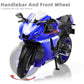 Risopen 1:12 Motorcycle Model For Yamaha Yzf-R1M 1000R Alloy Diecast Motorcycle Model Toy Mini Moto Gift(Blue)