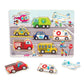 B. Toys- Peek & Explore - Vehicles- Wooden Peg Puzzle – Vehicle Puzzle For Toddlers, Kids – 8 Puzzle Pieces – Fire Truck, Airplane, Taxi & More – 2 Years +