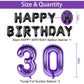 Naninuneno 30Th Birthday Decorations Set For Girl Women Boy Men,Purple Black 30 Happy Birthday Balloons Supplies With Purple Num