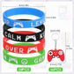 Aoriher 60 Pieces Video Game Party Favors Gifts Set Includes 20 Video Game Bracelets Wristbands 24 Stampers and 16 Handle Keycha