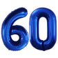 Goer Number 60 Balloons For 60Th Birthday Party Decorations,42 Inch Jumbo Foil Helium Balloons For 60Th Anniversary (Blue)