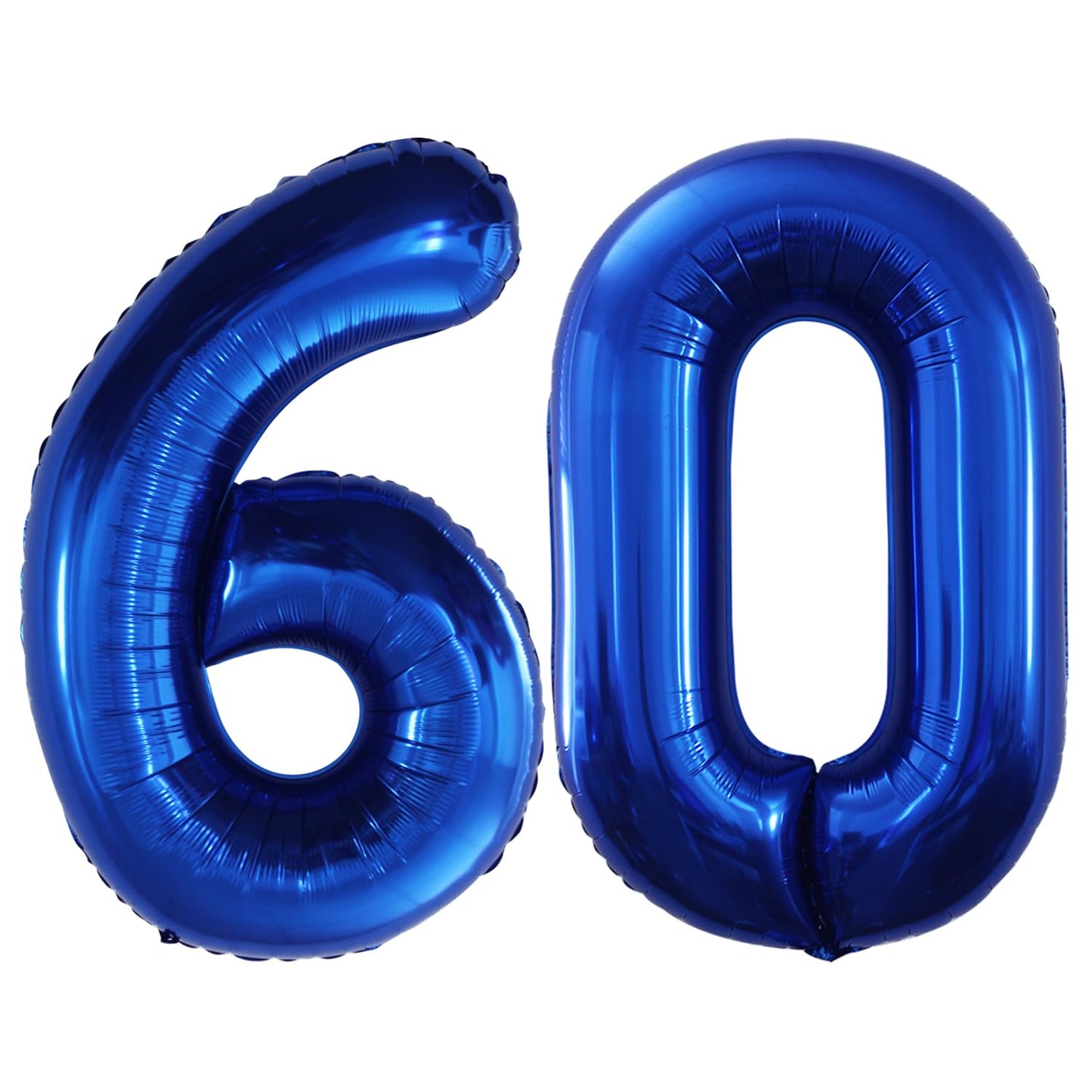 Goer Number 60 Balloons For 60Th Birthday Party Decorations,42 Inch Jumbo Foil Helium Balloons For 60Th Anniversary (Blue)