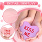 Hanaive 10 Pcs Plush Conversation Hearts Stuffed Valentines Day Toys 6 Inch Heart Candy Plush Decor Valentine Fabric Heart Throw