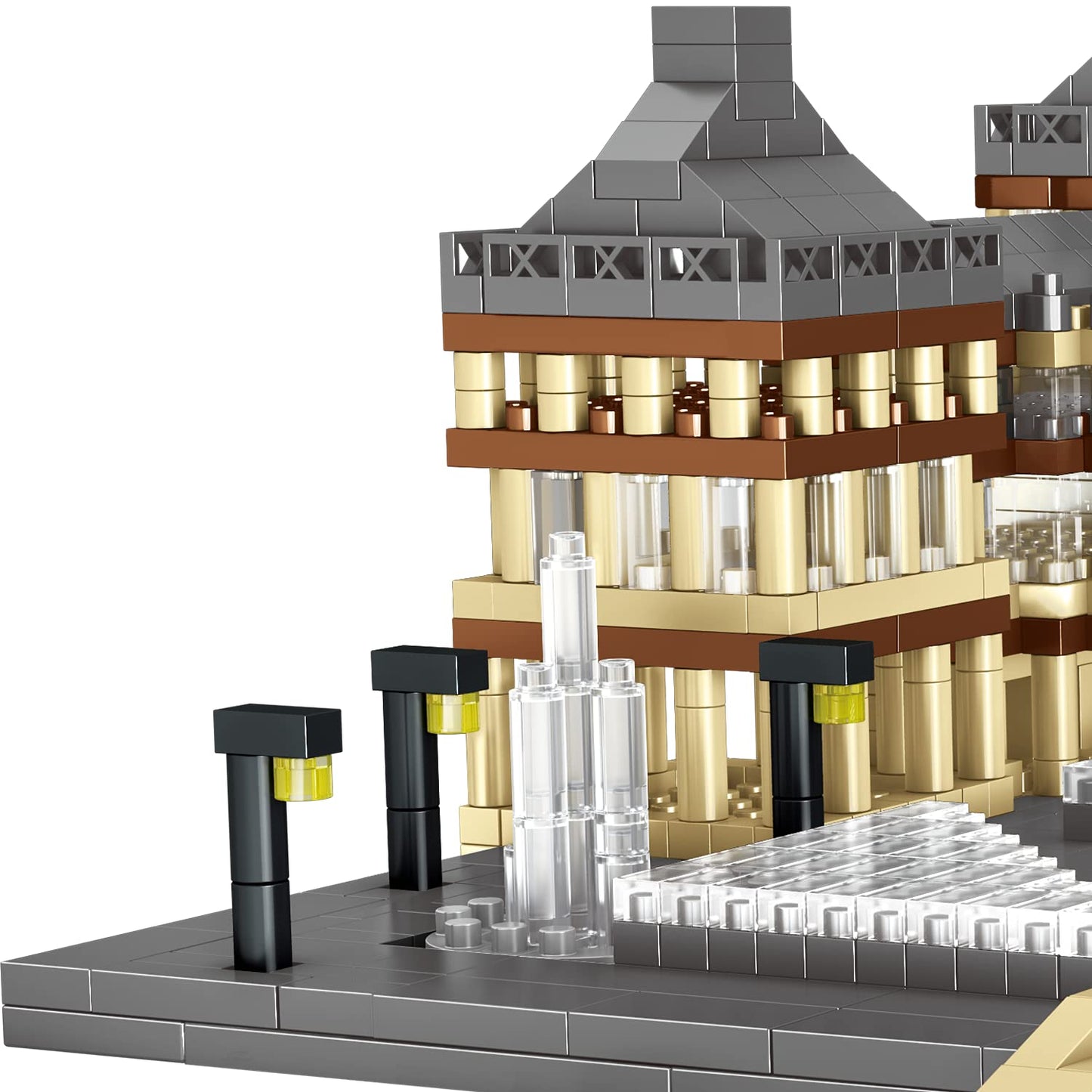 dOvOb Architecture Louvre Micro Building Blocks Set - 2885PCS Plastic Model Toys for Kids & Adults - Multicolor