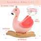 Funlio Flamingo Baby Rocking Horse For Toddlers 6 Months To 3 Years, Cute & Graceful Pink Swan Rocker For Baby Girl, Stuffed Plush Ride-On Rocking Animal, Easy To Assemble, Cpc & Ce Certified