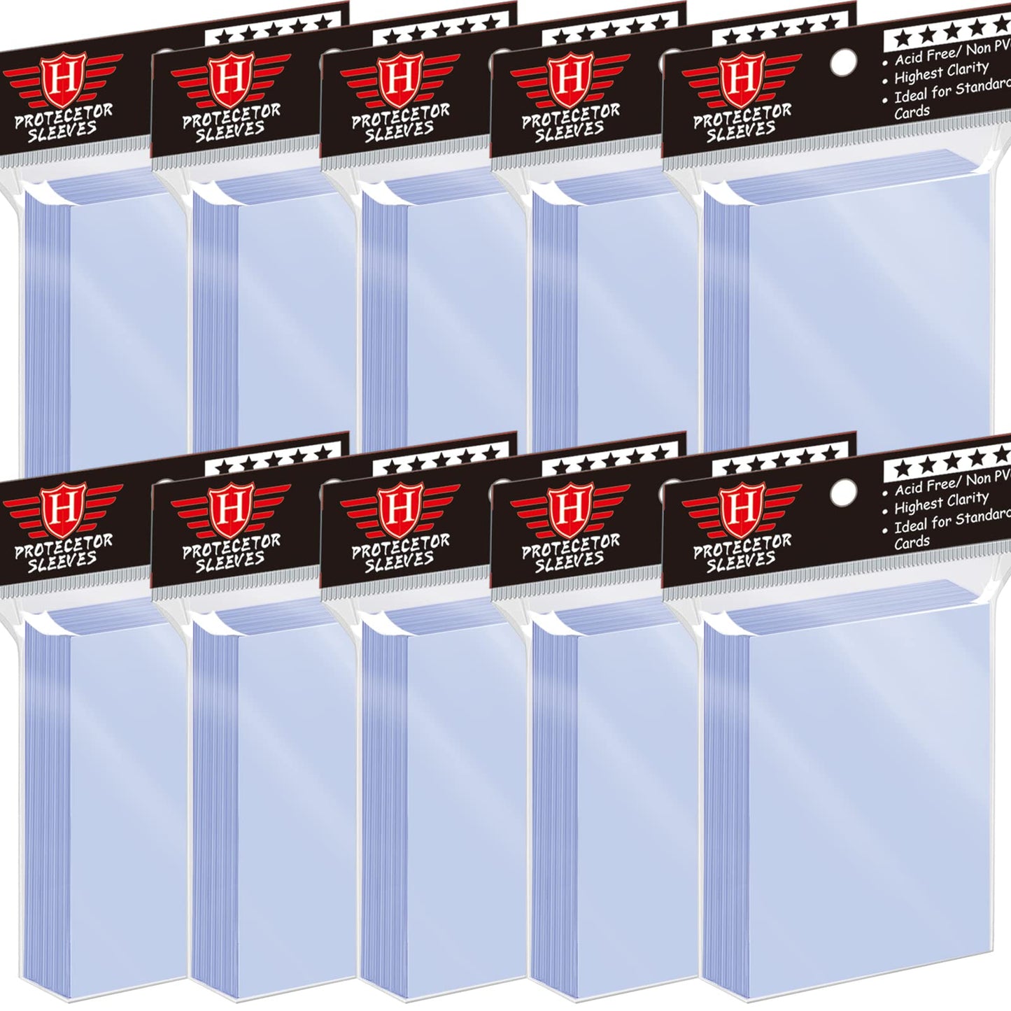 1000 Count Toploaders For Trading Cards - Soft Sleeves Fit For Standard Cards, Baseball, Football, Mtg