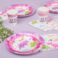 Wernnsai Watercolor Dinosaur Party Tableware Set - 64 Pcs Dinosaur Birthday Party Supplies For Girls Kids Disposable Party Pack Includes Dinner Dessert Cake Plates Napkins Paper Cups Serves 16 Guests