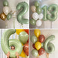 Biapian 40 Inch Sage Green Number 10 Balloons, Large Foil Number 1 & 0 Balloons With 18'' Cream Brown Heart Balloons For 10Th Ye