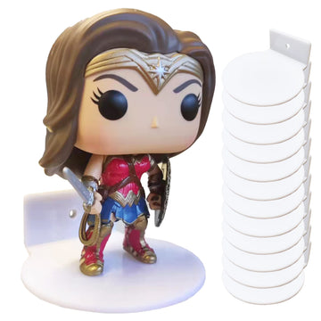 Tapeera 12-Pack White Acrylic Display For Funko Pop Shelves - Suitable For Boxed And Unboxed Figures - 4-Inch Vinyl Funko Pop Wa