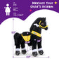 Ponycycle Ride On Toys Riding Black Horse Toys Essential Model E (With Brake/ 30' Height/Size 3) Pony Rider Walking Animals Rocking Horse Riding Toys No Battery Electricity E338