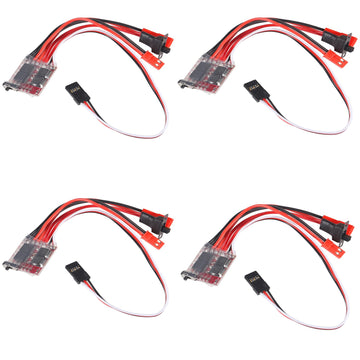 4Pcs 20A Brushed Esc Motor Speed Rc 2Khz Forward Reverse Brush Brake 4.8V-8.4V Electric Speed Controller For Diy Rc Car Truck Bo