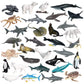 Jokfeice Animal Figures 32 Pcs Realistic Plastic Ocean Animal Figurines For Science Project, Learning Toys, Cake Topper Birthday