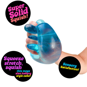 Schylling Needoh Nice Berg - Giant Needoh Nice Cube - Sensory Squeeze Toy With A Super Solid Squish - Ages 3 And Up - One Cube