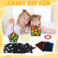 QOUBAI 32 Sets Back to School Geometric Recognition Suncatchers Craft DIY Window Stained Glass Effect Star Paper Crafts Home Sch