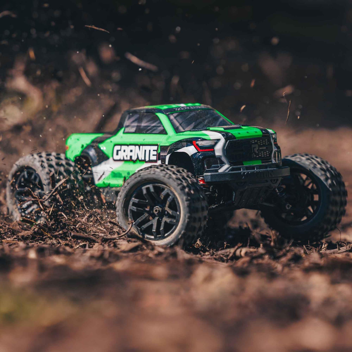 ARRMA RC Truck 1/18 Granite GROM MEGA 380 Brushed 4X4 Monster Truck RTR with Battery & Charger, Green, ARA2102T3