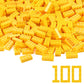 100Pcs 2X4 Bricks Yellow Building Blocks Creative Play Set Classic Basic Pieces Parts Toy Accessories Combine With 3001 Major Brick Brands