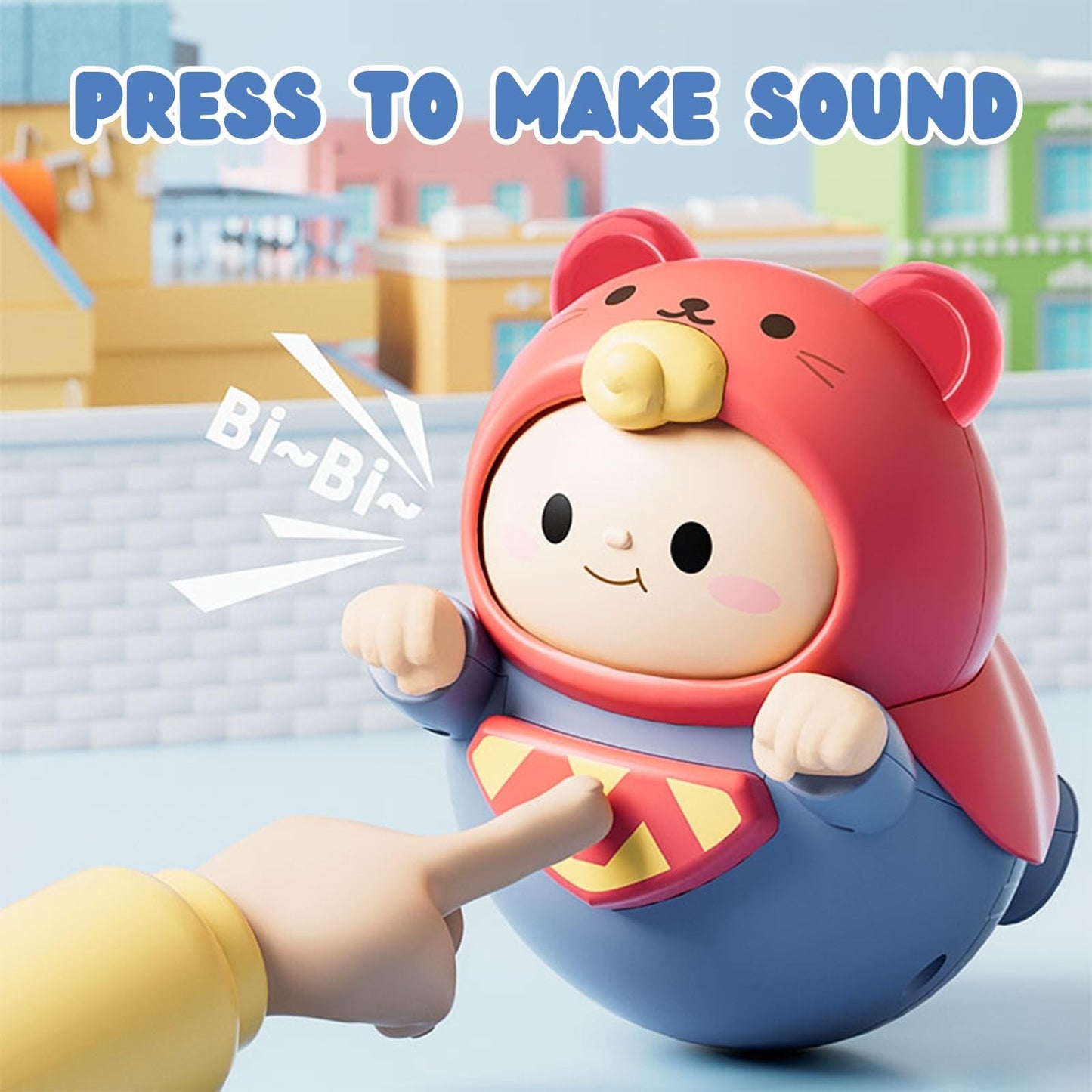 Altuco Supermouse Musical Wobbler,Colorful Wobbling Melody Roly Poly Toy For 18+ Month Toddler