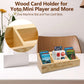Secoat Wooden Holder Compatible With Yoto Mini Player (2024 Edition) And Yoto Cards,Wood Storage Box With 3 Compartments For Dis