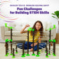 Marble Genius Marble Rails Extreme Set, 625 Piece Marble Run For Kids 8+ (55 Marbles, 80 Rail Pieces, 20 Base Pieces & More), Stem, Full-Color Instructions, Great For Kids & Teens