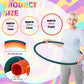 Syhood 12 Pcs Toy Color Hoop Plastic Detachable Adjustable Hoop Light Weight Exercise Fitness Equipment Toy Waist Ring for mature-themed Party  3 Sizes (Yellow Green)