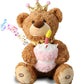 Marsjoy Musical Happy Birthday Teddy Bear With Glowing Cupcake, Animated Plush Toy Singing Dancing Talking Plush Bear Repeating What You Say Recording Toy Stuffed Animal Gift For Girl Kid