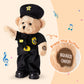 Houwsbaby 14 Electronic Police Teddy Bear Stuffed Animal Dancing Music Singing Waving Interactive Teddy Bear Plush Toy Presents