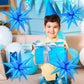 Funtoob Blue Star Balloons Metallic Star Foil Balloons Birthday Balloons Blue Star Cone Balloons Starburst Balloon Spike Balloon