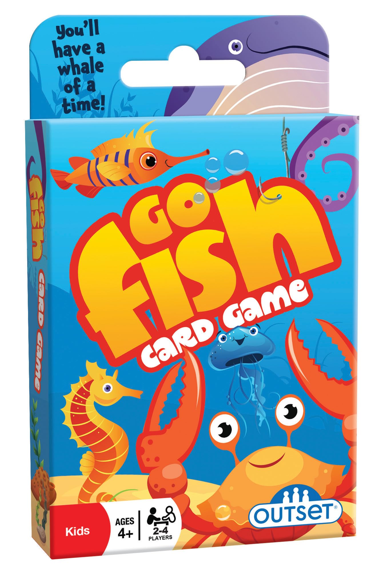 Outset Media Go Fish Card Game - Classic 36 Oversized Cards for 2-4 Players, Ages 4+, Multicolor, Model 19149